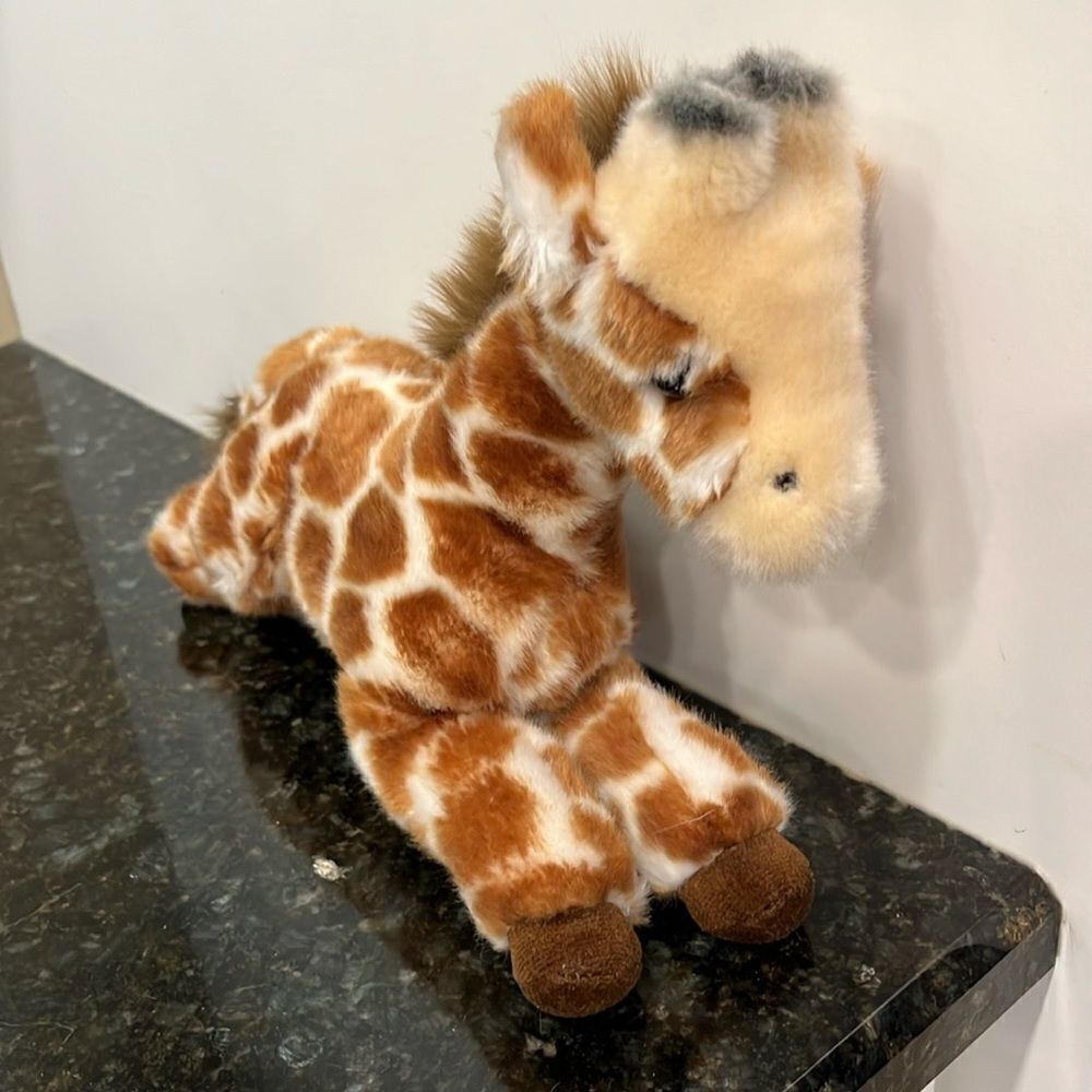 Aurora Plush Giraffe 11" Sitting Soft Stuffed Animal. Size 12”